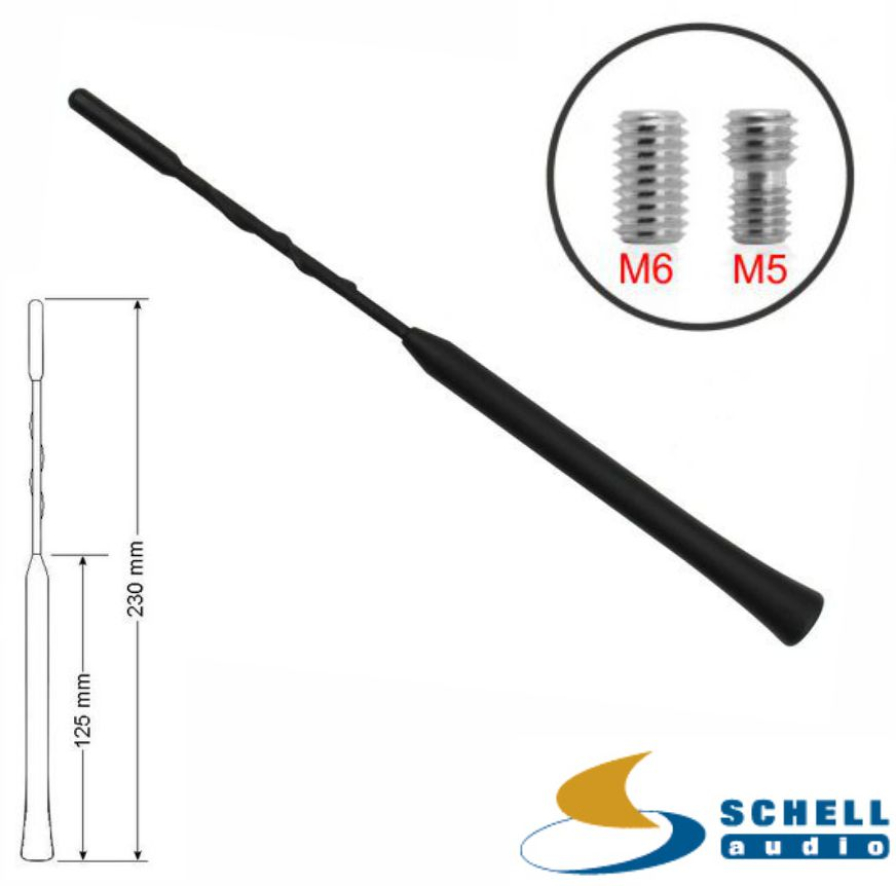 Antennenstab 23cm gewendelt Dachantenne Stab Antenne